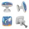 4 Crystal Glass Cabinet Knobs, Square, Glow-in-the-Dark view 4
