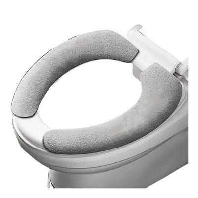 YETONADO Universal Adhesive Flannel Toilet Seat Cover, Reusable and Washable (A)
