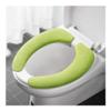 YETONADO Universal Adhesive Flannel Toilet Seat Cover, Reusable and Washable (A) view 4