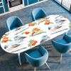 Odot Washable Elastic Oval Tablecloth, 3D Spring Flowers (Birds), 132 x 229 cm view 1