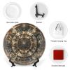 Decorative Bone China Plate with Steampunk Gears, 15.2 cm view 3