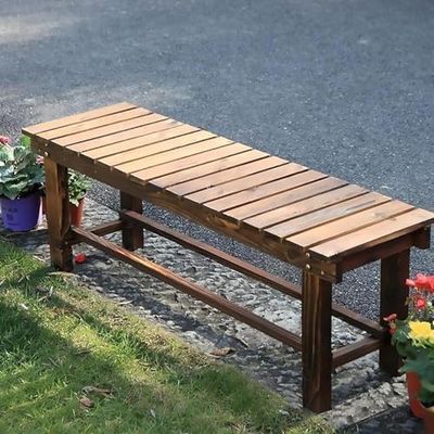 Generic 2-Person Wooden Garden Bench, Weather-Resistant, 90 x 35 x 40 cm