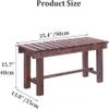 Generic 2-Person Wooden Garden Bench, Weather-Resistant, 90 x 35 x 40 cm view 2