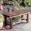 Generic 2-Person Wooden Garden Bench, Weather-Resistant, 90 x 35 x 40 cm view 3