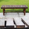 Generic 2-Person Wooden Garden Bench, Weather-Resistant, 90 x 35 x 40 cm view 4