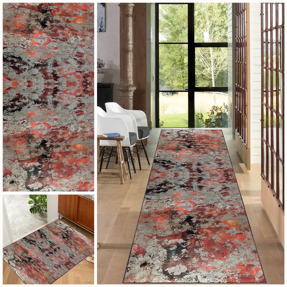Long Non-Slip Vintage Runner Rug, 80 x 180 cm