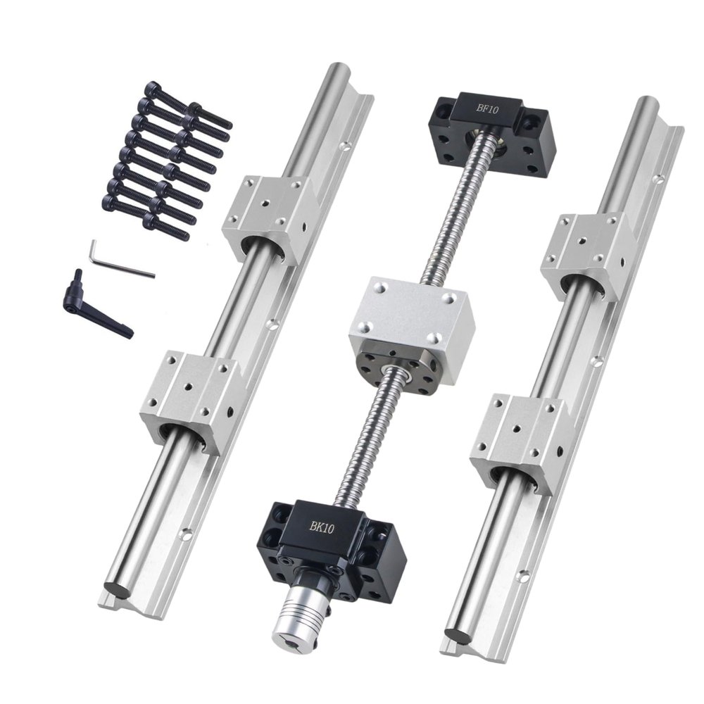 CNCYEAH SBR12-1000 mm Linear Rail Kit with 4 SBR12UU Bearing Blocks and SFU1204-1000 mm Ball Screw for DIY 3D Printers and Stepper Motors
