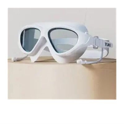 CQJJXKYC Waterproof HD Snorkel Mask with Anti-Fog Lens, Large Frame, Earplug Set (C)