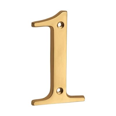 SQIANKUN House Number, 1 Pc., 101 mm Solid Brass Metal Number/Letter, #0–9