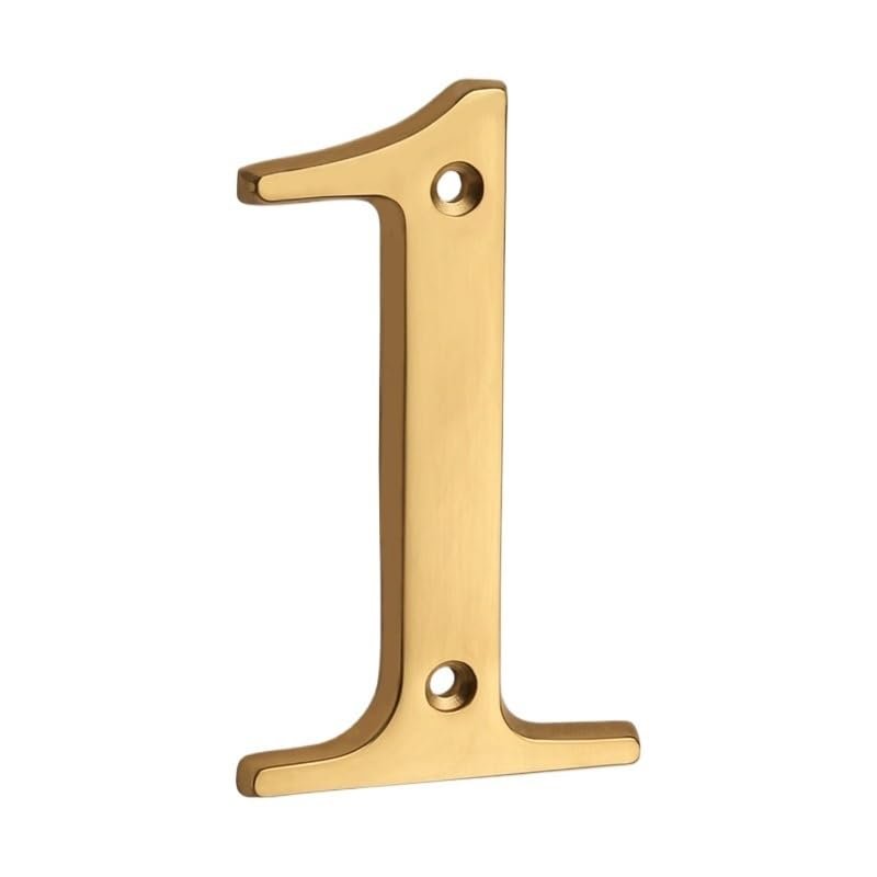 SQIANKUN House Number, 1 Pc., 101 mm Solid Brass Metal Number/Letter, #0–9