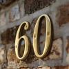 SQIANKUN House Number, 1 Pc., 101 mm Solid Brass Metal Number/Letter, #0–9 view 2