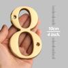 SQIANKUN House Number, 1 Pc., 101 mm Solid Brass Metal Number/Letter, #0–9 view 4