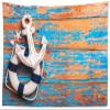 CORFOTO 6x4ft Welcome Aboard Life Preserver Rustic Wood Wall Backdrop view 4