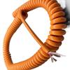 2-Core Expandable Coiled Power Cable, 20 AWG, Orange, 1 m view 3