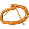 2-Core Expandable Coiled Power Cable, 20 AWG, Orange, 1 m view 4