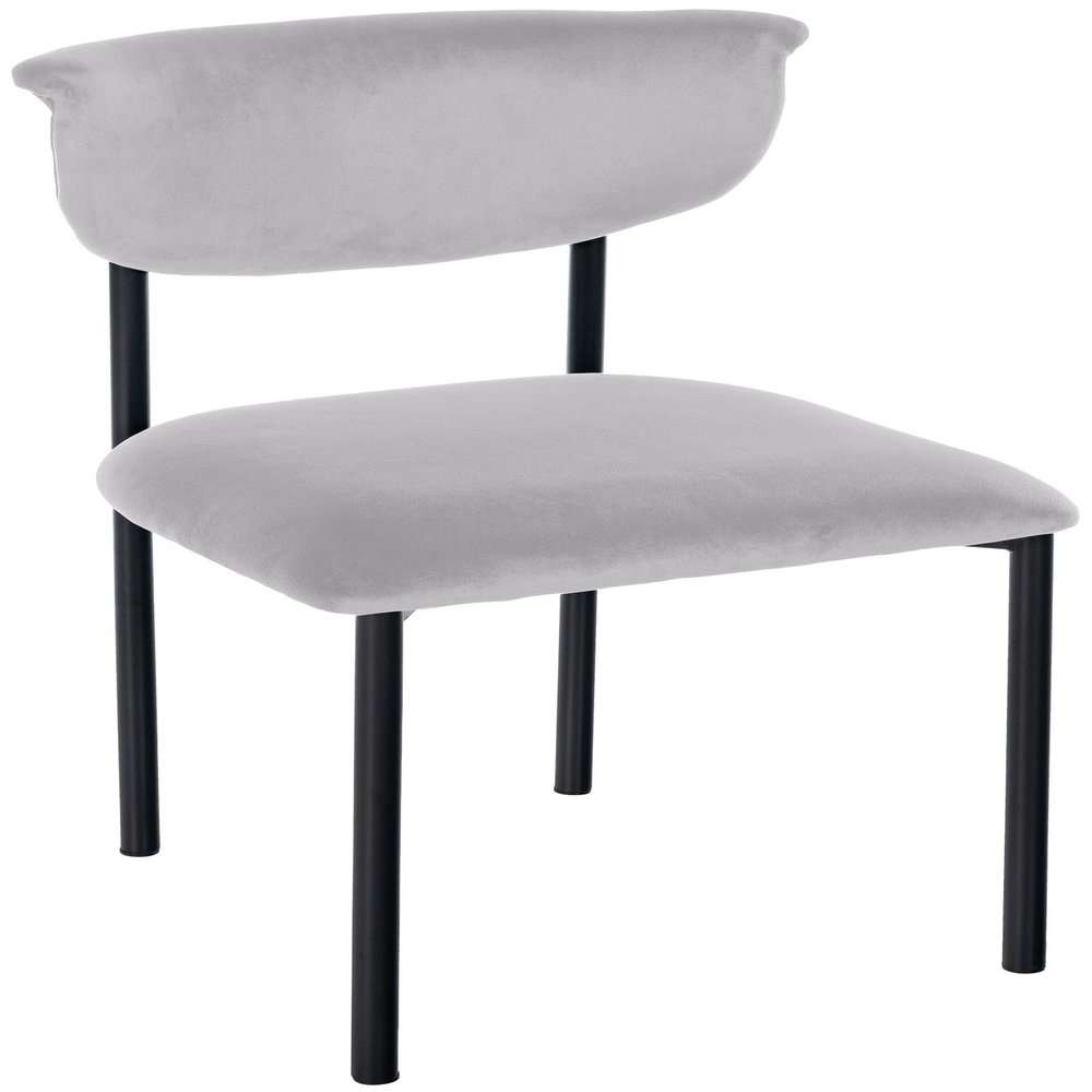 CLP Gambell Dining Chair with Velvet Upholstery, Gray