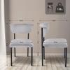 CLP Gambell Dining Chair with Velvet Upholstery, Gray view 2