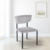 CLP Gambell Dining Chair with Velvet Upholstery, Gray view 3
