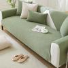 ZASEZOD Universal 1/2/3/4-Seater Sofa Protective Cover, Chenille Couch Protector, Non-Slip (Green D, 110 x 160 cm) view 1
