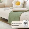 ZASEZOD Universal 1/2/3/4-Seater Sofa Protective Cover, Chenille Couch Protector, Non-Slip (Green D, 110 x 160 cm) view 3