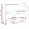 vidaXL 2-Tier Bookshelf 100 x 30 x 72 cm Engineered Wood view 3