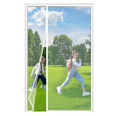 Magnetic Insect Screen Door Curtain, 110 x 215 cm, White