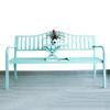 Outdoor Garden Bench with Adjustable Table, Blue view 1
