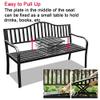 Outdoor Garden Bench with Adjustable Table, Blue view 3