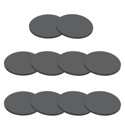 PATIKIL 10-Pack Rubber Washers, 15 mm x 2 mm (OD x Thickness), Round Rubber Bushings and Gaskets, Black