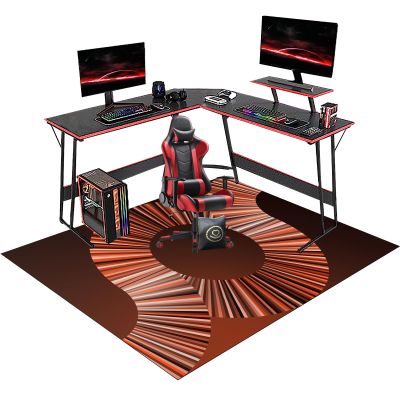 RxiBeFuw Floor Protection Mat for Office and Gaming Chairs, 90 x 100 cm
