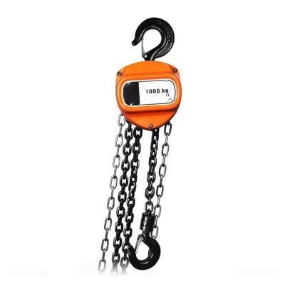 Manual Chain Hoist, 1-Ton Reverse-Chain Mini Crane, 3/6 m Lift, Portable Lever Block for Cars, Trucks and Boats (3 m)