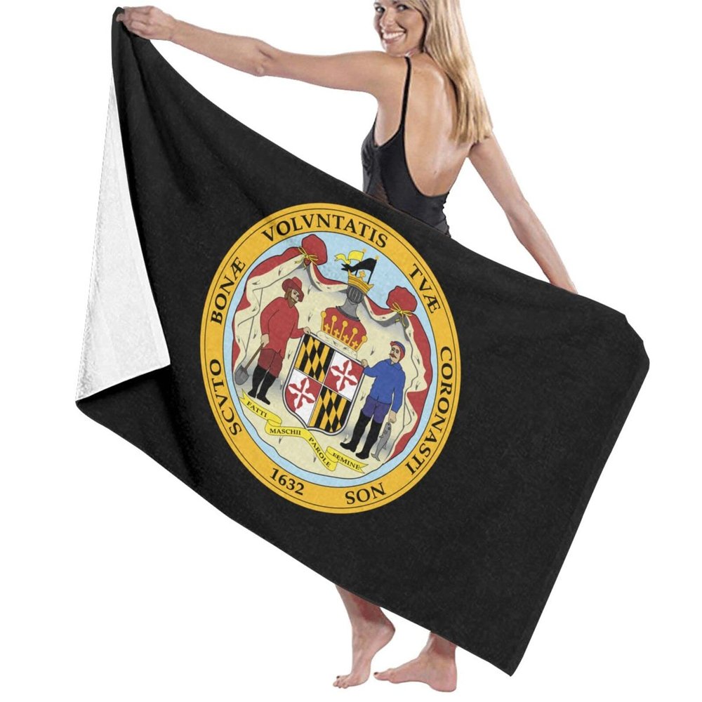 Maryland State Microfiber Bath Towel, Sand-Free, Absorbent, 80 x 130 cm