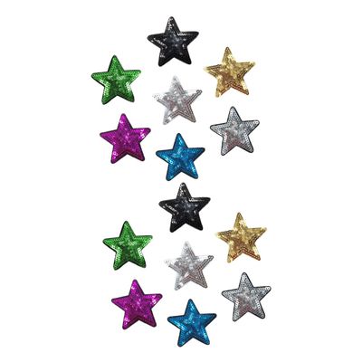 Sequin Star Iron-On Patches for Clothing, 14 Pieces, Christmas Event