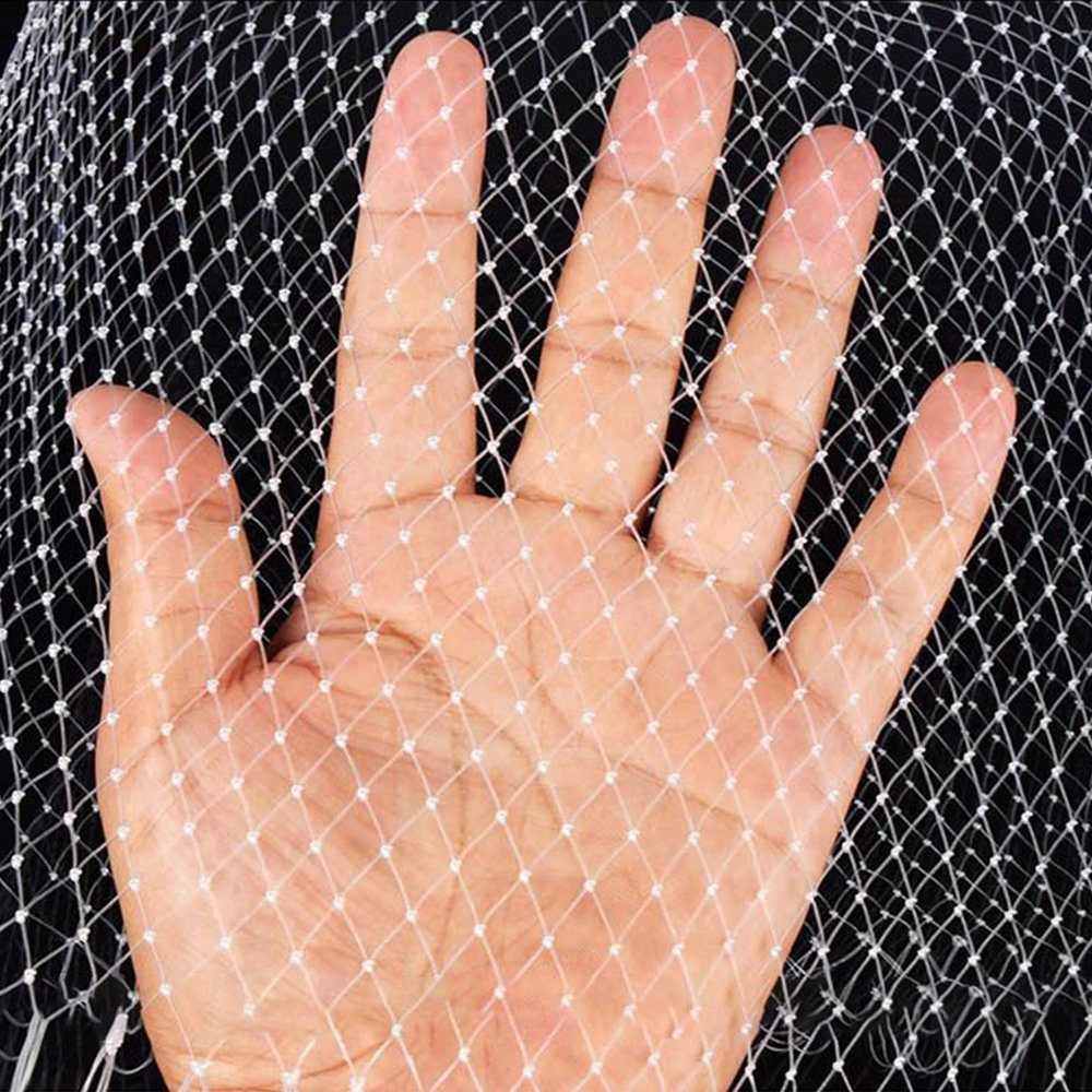White Nylon Bird Protection Net for Gardens, 2 cm Square Mesh, 3 x 2 m