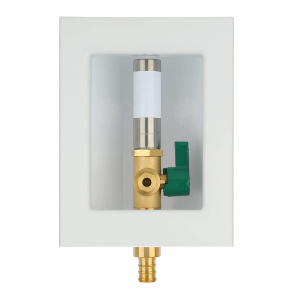 Ice Maker Outlet Box with Water Hammer Arrestor