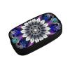WPUTY Rectangular Double-Layer Pencil Case with Mandala Print, Large Capacity, Black view 2