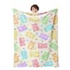 Zltegako Gummy Bear Throw Blanket, 320 g/m², Flannel Blanket for Women, Girls, Children, Boys and Men, Super Soft and Cozy, for Bed, Sofa, Couch and Gifting (Bears, 203.2 x view 1
