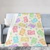 Zltegako Gummy Bear Throw Blanket, 320 g/m², Flannel Blanket for Women, Girls, Children, Boys and Men, Super Soft and Cozy, for Bed, Sofa, Couch and Gifting (Bears, 203.2 x view 2
