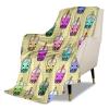 Zltegako Cute Boba Tea Cartoon Throw Blanket for Boys and Girls, 127.7 x 101.6 cm view 1