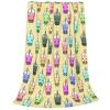 Zltegako Cute Boba Tea Cartoon Throw Blanket for Boys and Girls, 127.7 x 101.6 cm view 2