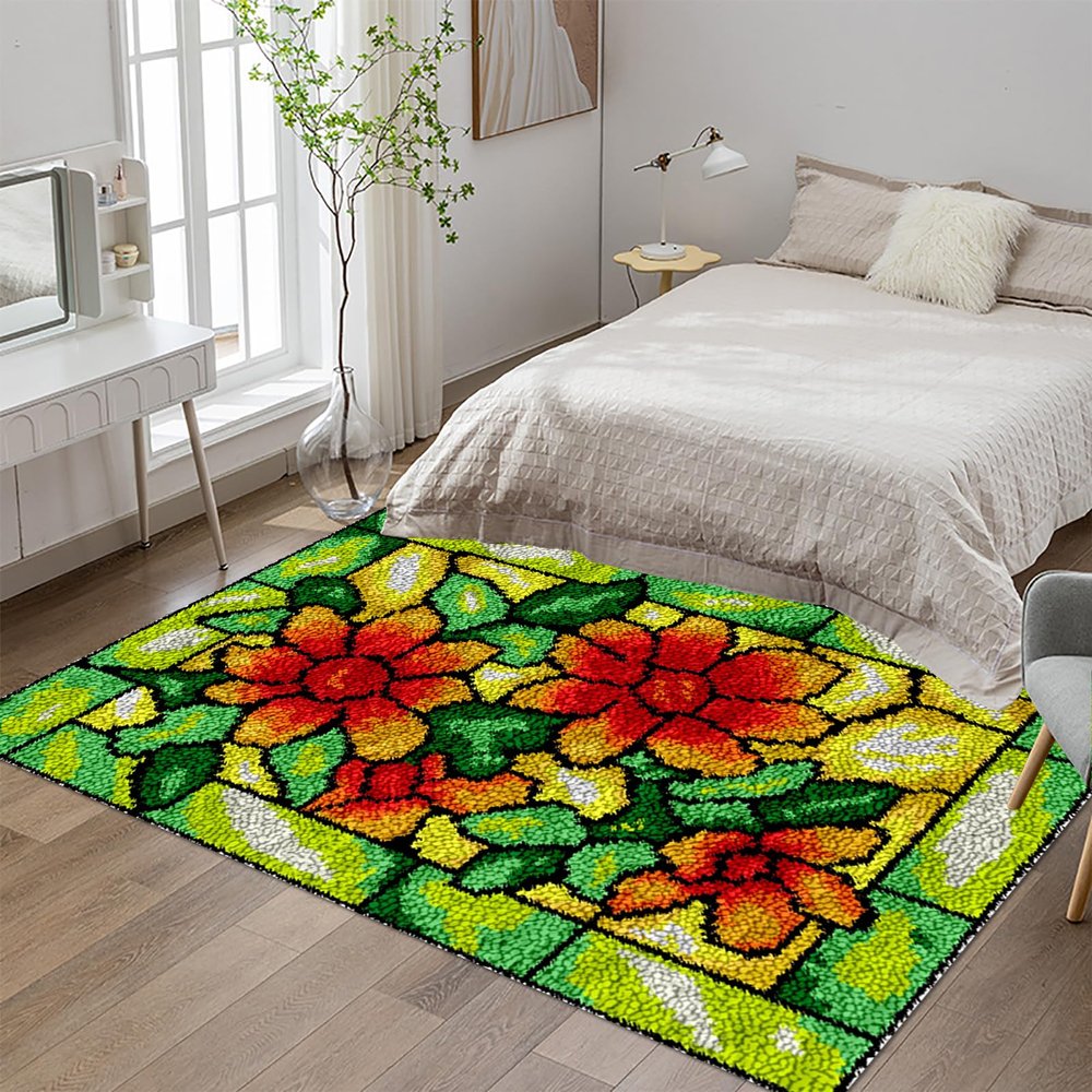 Tehocwiz Latch Hook Rug Kit for Adults, 110 x 140 cm