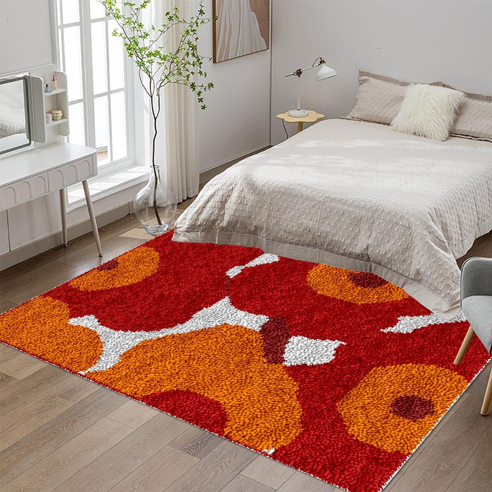 Tehocwiz Latch Hook Rug Kit for Adults, DIY Rug-Making Kit, 40 x 70 cm, Handicraft Kit for Beginners