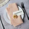 YKAFADE Cotton Cloth Napkins, 24-Pack, 42 x 42 cm, Fringed, Apricot view 1