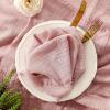 YKAFADE Cotton Cloth Napkins, 24-Pack, 42 x 42 cm, Fringed, Apricot view 4