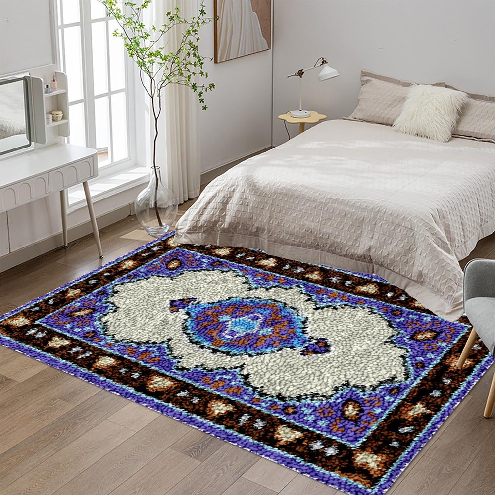 Tehocwiz DIY Latch Hook Rug Kit, 40 x 70 cm, Beginner Kit for Adults