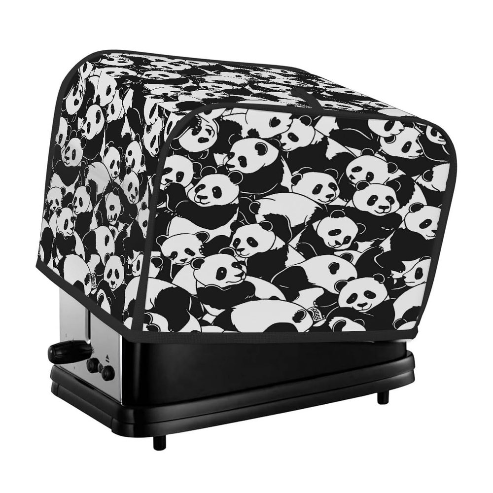 4-Slice Toaster Cover, Black and White Panda