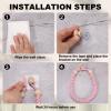sourcing map Wall-Mounted Toilet Paper Holder, Pink view 4