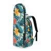 Amooorous Sporting Goods Tennis Bag, Lightweight Tropical Green Leaf and Flower Design, Holds 2 Racquets, for Women and Men view 2