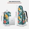 Amooorous Sporting Goods Tennis Bag, Lightweight Tropical Green Leaf and Flower Design, Holds 2 Racquets, for Women and Men view 3