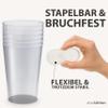 Silverkitchen 200 Plastic Cups, 0.3 L Reusable PP Drinking Cups view 4
